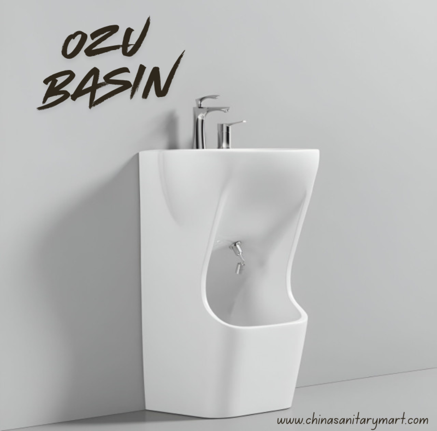 Ozu Basin, 2-in-1 Basin, Washbasin and Urinal combo, Space saving basin, 18x24 inch basin, Modern bathroom fittings, ওজু বেসিন, বাথরুম ফিটিংস,