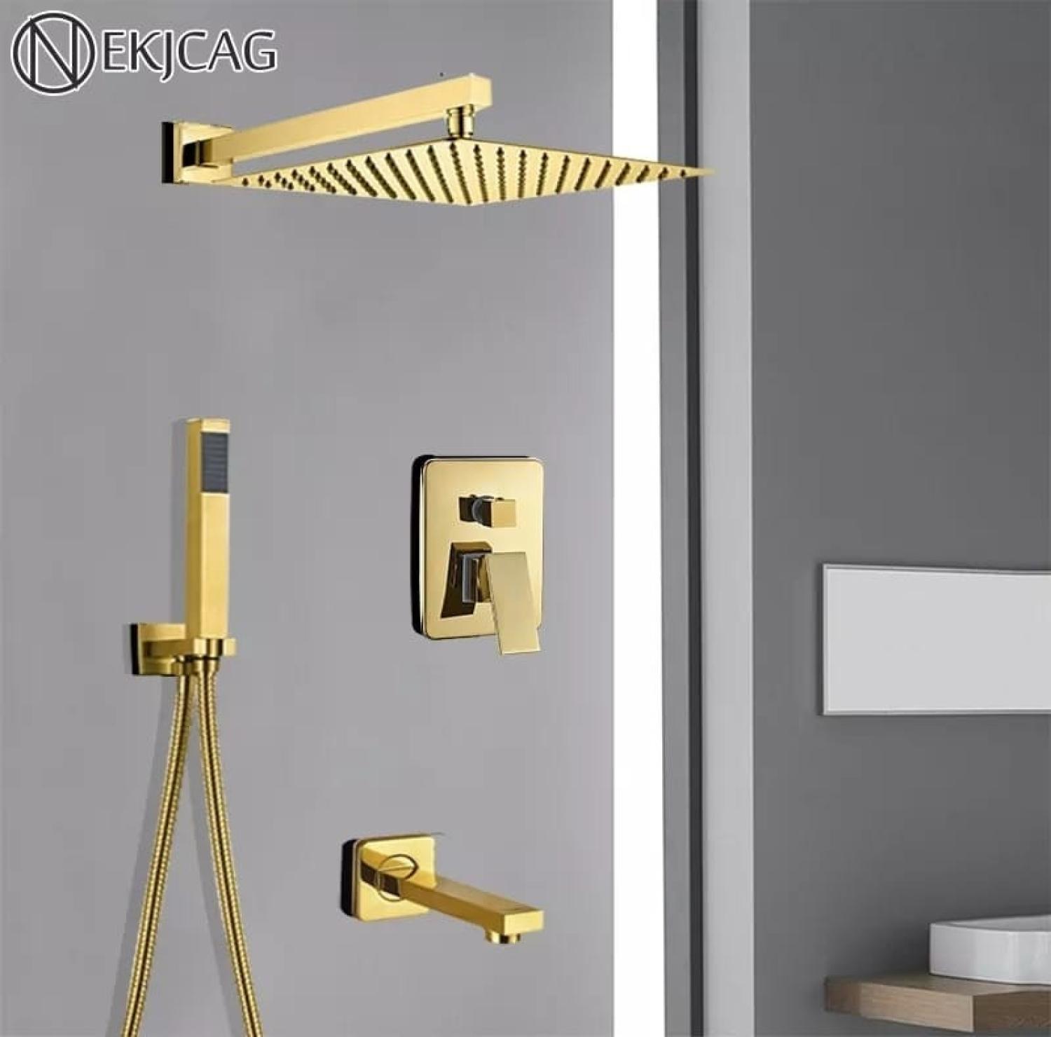 Showermixer, Shower mixer, concealed shower mixer, Golden shower mixer, 5 way shower mixer.